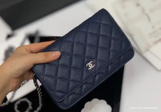 HyperPeter WITH SILVER CHAIN WALLET CAVIAR CHANEL HARDWARE 0514